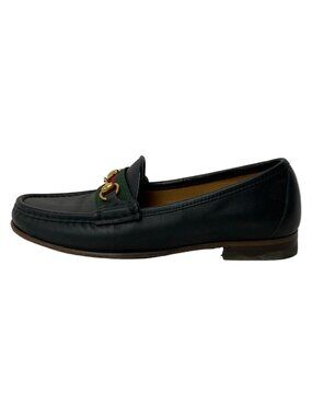 Gucci Loafers 34.5 Horsebit Sherry Black Green Red Leather